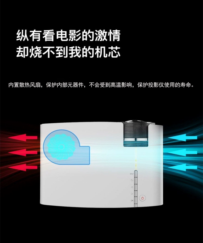Máy chiếu Le Jiada YG400 3D nhỏ HD điện thoại di động máy chiếu thu nhỏ rạp hát tại nhà không dây wifi1080 phòng ngủ ký túc xá di động Android thông minh không có TV 2019 mới máy chiếu laser xiaomi