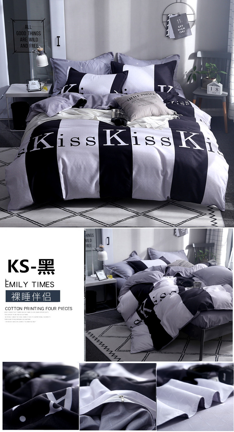 Là một sinh viên quilt đơn ký túc xá đơn 1,5m thời trang đơn giản đôi đôi 2,0 m chà dày chăn - Quilt Covers 	bộ chăn phao ga gối