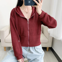 Even hat knit cardiovert woman spring dress zipped sweater shorts jacket woman 2021 autumn winter new 100 hitch blouses woman