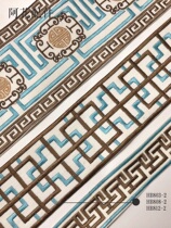 High quality cotton linen embroidered lace with Chinese style Embrace Pillow Cushion Splicing Lace Accessories ten thousand Words Edge