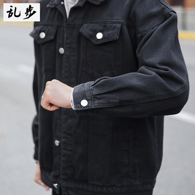 Luanbu ດູໃບໄມ້ລົ່ນແລະລະດູຫນາວຂອງຜູ້ຊາຍໃຫມ່ denim jacket ສີແດງສົດໃສແບບເກົາຫຼີ jacket ຍີ່ຫໍ້ trendy jacket ຜູ້ຊາຍເຄື່ອງນຸ່ງຫົ່ມອະເນກປະສົງ