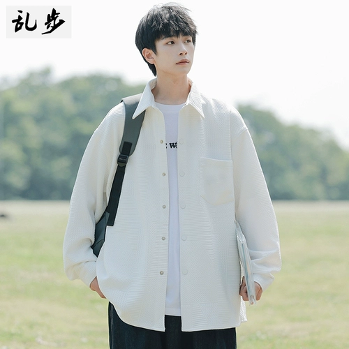 Трендовая осенняя куртка подходит для мужчин и женщин для влюбленных, рубашка для отдыха, оверсайз