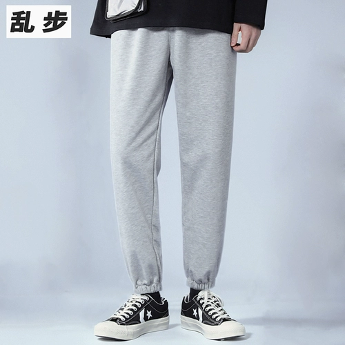 Летние однотонные штаны для школьников, мужские повседневные брюки