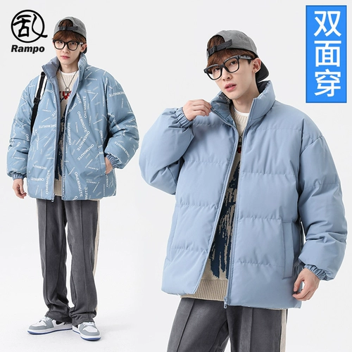 Rampo/乱步 Пуховик для влюбленных для отдыха, куртка, увеличенная толщина, оверсайз