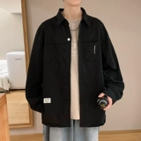 Трендовая рубашка, демисезонный лонгслив для влюбленных, футболка, куртка, в корейском стиле