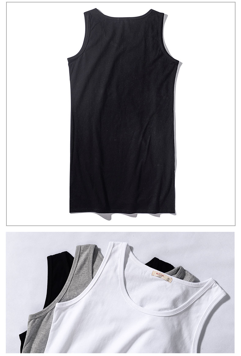 High street dance thủy triều thương hiệu thể thao cotton mồ hôi vest nam thoáng khí tay áo ngắn ngắn dài dài phần hip hop đáy áo khoác vest nam