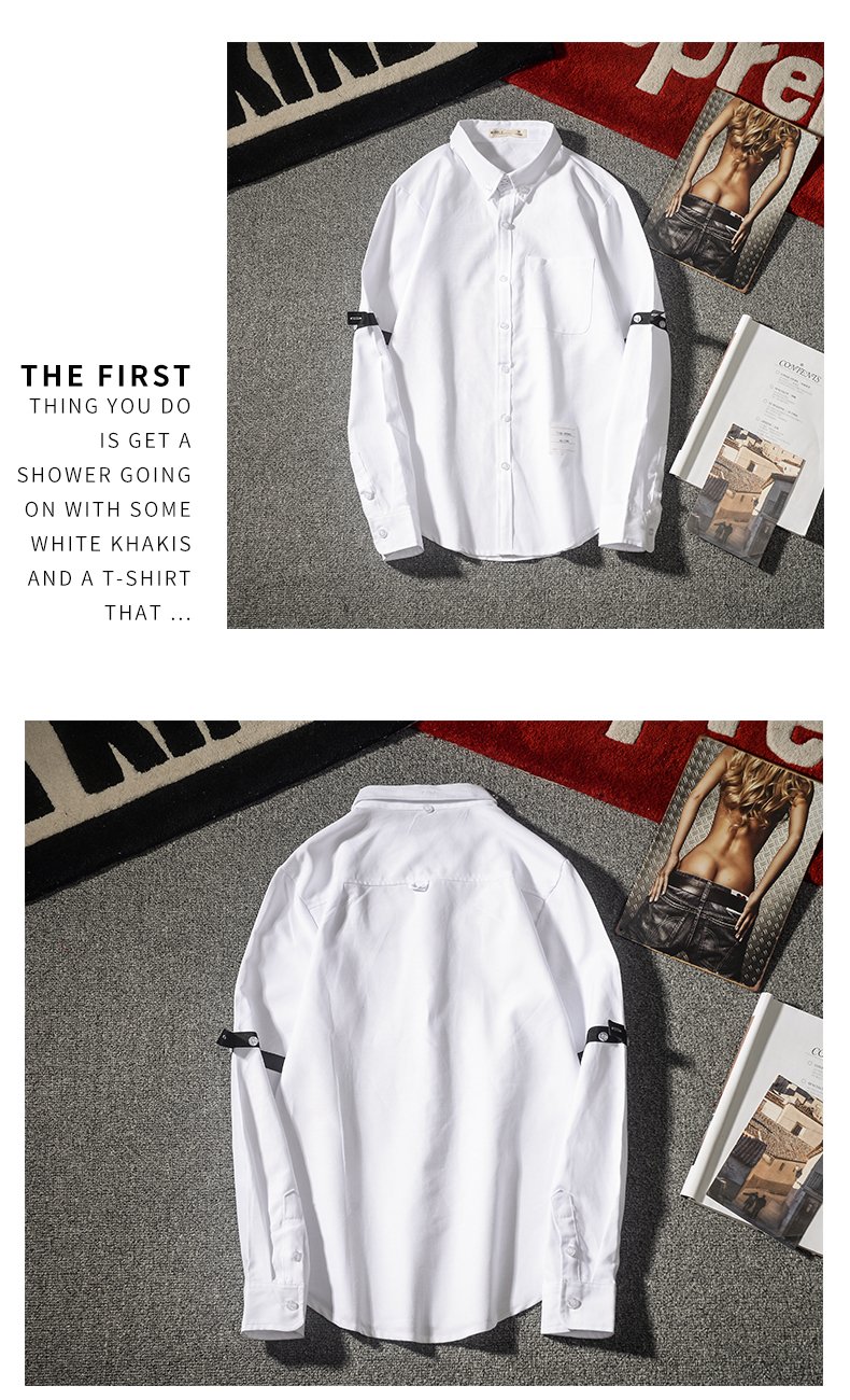 Dài tay áo nam Hàn Quốc phiên bản của xu hướng tự canh tác đẹp trai giản dị đầu mùa xuân mới kinh doanh chuyên nghiệp áo sơ mi trắng inch áo sơ mi phần mỏng