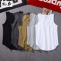 Quần cotton nam treo băng rộng dài đoạn liền màu vest châu Âu và Mỹ dạo phố xuân hè cao cấp lấy áo không tay dưới đáy triều - Áo vest cotton áo phao lông vũ