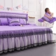 萱 Công chúa Hàn Quốc Đầm ren đen Đầm đơn Giường chống trượt Giường Ruffle Giường 笠 Nệm bọc