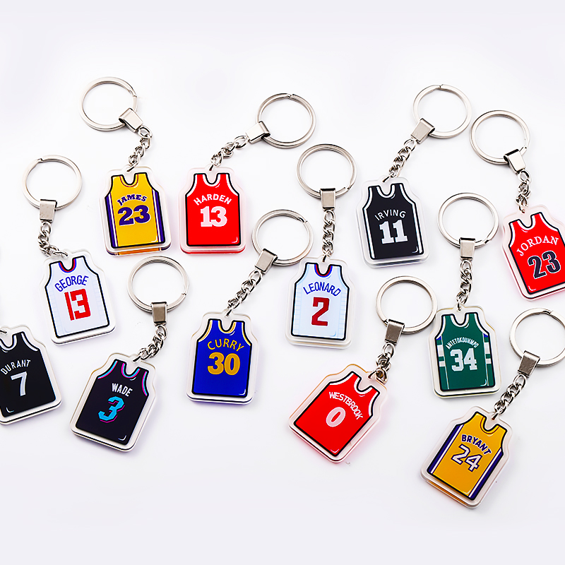 Star Kobe Bryant keychain James Irving Durant Warrior Curry basketball keychain school bag jersey pendant