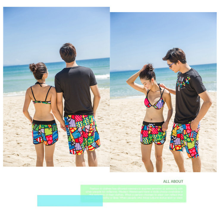 Jin Duo bên bờ biển những người yêu thích đồ bơi tuần trăng mật áo tắm mùa xuân nóng bỏng bikini gợi cảm hai mảnh quần nhanh chóng đi biển 	đồ đôi đi biển cho mẹ và bé trai