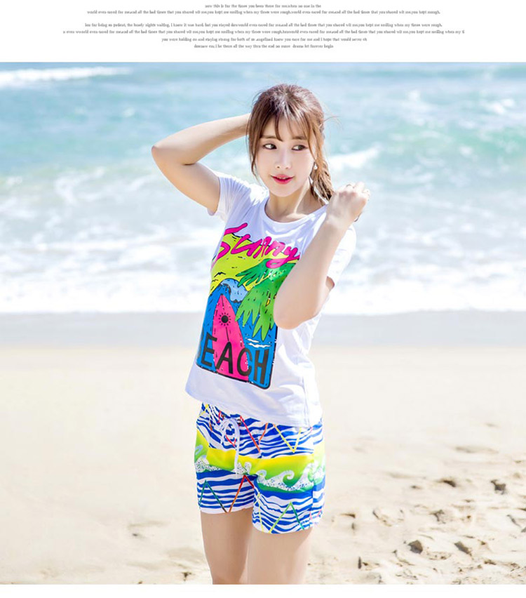 Phiên bản Hàn Quốc của quần mùa xuân nóng khô nhanh chóng những người yêu thích quần short rộng kích thước lớn bên bờ biển kỳ nghỉ quần bãi biển nam và nữ quần short boxer 	quần đi biển vàng	