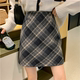 ກະໂປງຜ້າຂົນຫນູ vintage plaid ຂະໜາດໃຫຍ່