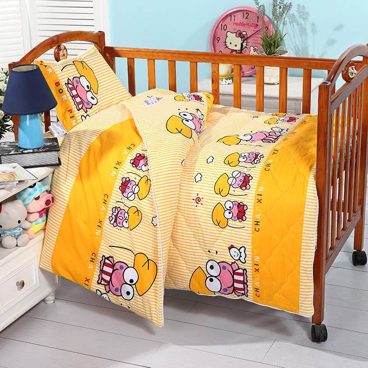Kindergarten quilt three pieces of nursery sleeping bedding with core children's pure cotton supplies six pieces of cotton bedding