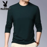 Playboy, шелковый осенний цветной тонкий лонгслив с круглым воротником для отдыха, облегающий крой