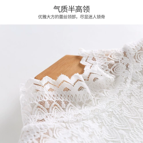 Маленькая кружевная рубашка кружевной рубашки для женщин 2020 Ранняя осень Новая модная и универсальная слабая темперамент женский топ сетки