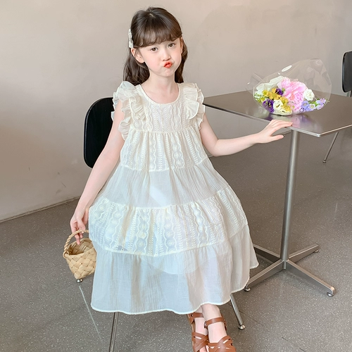 Юбка, летняя одежда, летнее детское платье, хлопковый наряд маленькой принцессы, в западном стиле