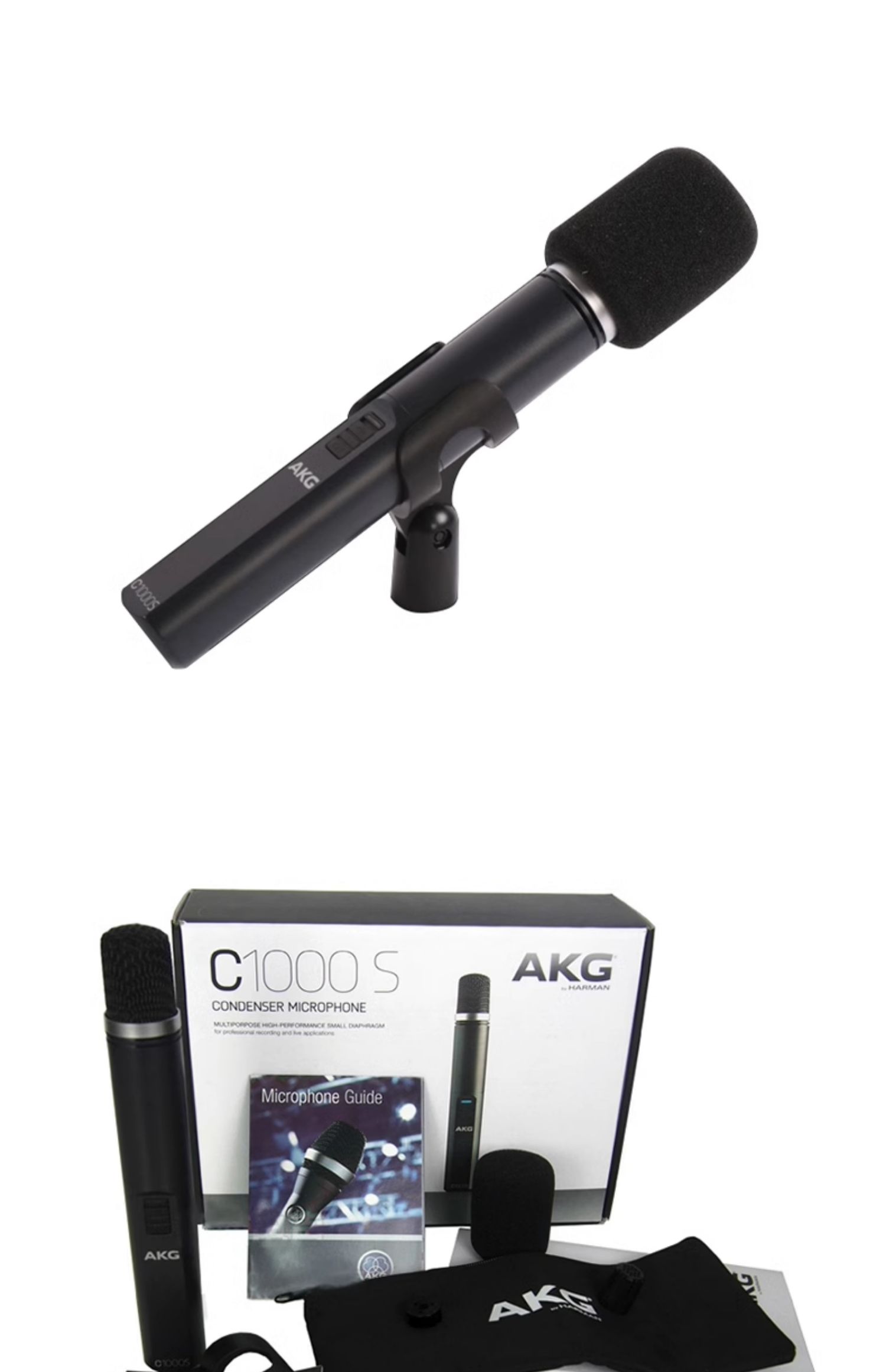 AKG/爱科技 C1000S拾音话筒专业振膜电容麦克风