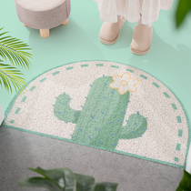 Door floor mat household Korean hollow silk ring mat entrance non-slip disposable semi-circular waterproof access door mat