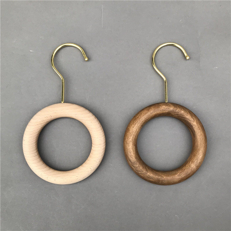 Clothing Store Hook Scarf Silk Towels Imitation Ancient Cirque Ring Hook Hook Hook Large Beech Wood Ring S Hook