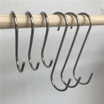 Stainless steel S-hook S-shaped adhesive hook round clothing store S-hook adhesive hook hook clothes hook props clothes shelf display adhesive hook