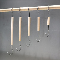 Clothing store adhesive hook S hook long hanger clothes hook towel rack display props display solid wood hanging version of clothes pants hook