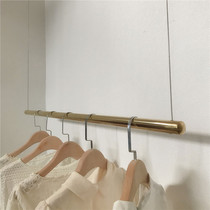 Clothing store hanger crossbar stainless steel display rack ceiling rack hanging hanger wire rope boom window display rack
