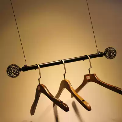 Clothing store steel wire boom Wall clothing store European hanger hanger hanging clothes ring hanging display rack