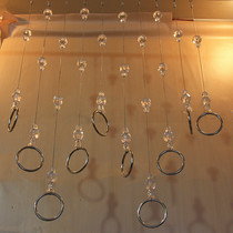 Clothing store ring hanging crystal bead chain shop decoration props bead hanging hanger display rack hanger