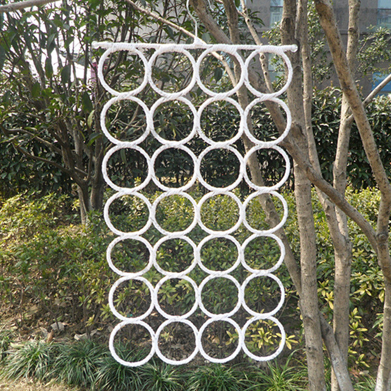 Clothing Store Hanger Hanger Show 28 White Ring Paper Vines Scarf Rack Hanging Silk Scarf Collar Tie Leather Strap Containing Clothes Hanger