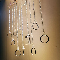 Clothing store ring hanging hanger display rack adhesive hook hanging clothes chain crystal ring wire rope lifting ring