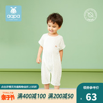 aqpa baby curve khae summer newpint children short sleeve one-piece clothes newborn khalaby baby climbing to wear thin