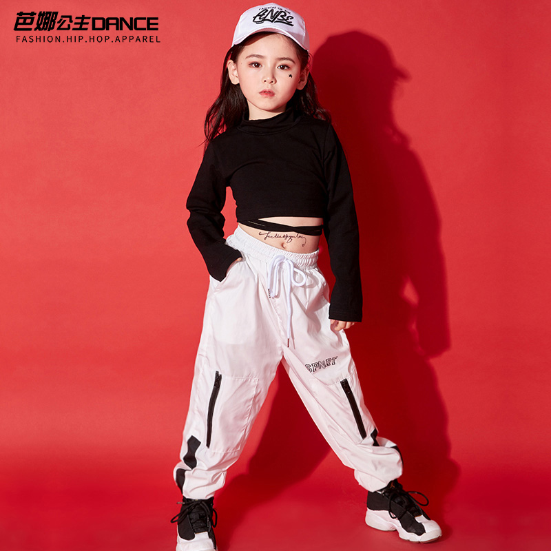 Boys hip-hop phù hợp New hip-hop Hàn Quốc phiên bản của mở rốn dài tay trẻ em hàng đầu nhảy jazz hiện ra của sự bùng nổ thời trang.