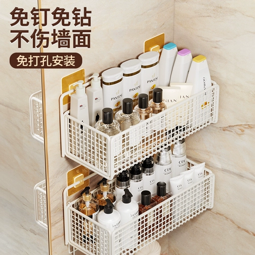 Стеллаж для хранения туалетной комнаты, ванная комната, туалет, настенная подвеска, настенная вешалка без дырокола, корзина для хранения ванной комнаты, подвесная корзина
