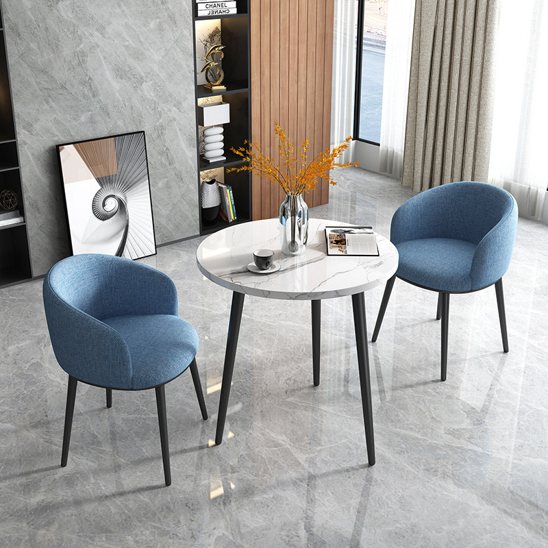 Modern small round table and chairs kit net red office guests creative talks to receive leisure table and chairs 1 table 2 chair combination