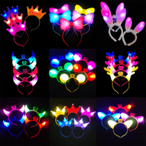 Childrens luminous headbands kindergarten performance props concert flash annual party events cheering hair accessories horns and antlers
