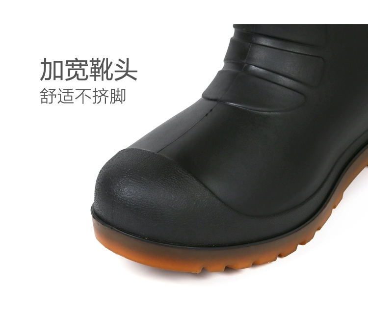 Sản phẩm mới mùa đông cộng với giày bốt đi mưa cotton ấm áp dành cho nam, giày chống thấm nước cao cấp chống trượt dành cho nam, giày đi mưa, giày công sở, ủng chống thấm nước, ủng bảo hộ lao động ủng cao