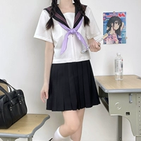 Мини-юбка, комплект, шейный платок, носки, короткий рукав