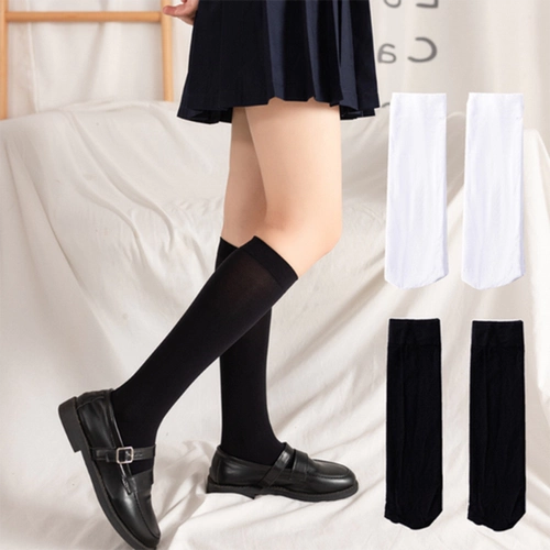 Студенческая юбка в складку, тонкие цветные японские колготки, бархатный лебедь, носки, средней длины, по фигуре