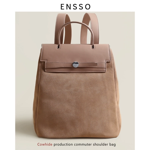 ENSSO Mac, сумка через плечо, вместительный и большой ноутбук, школьный рюкзак для школьников, из натуральной кожи, 13 дюймов, 14 дюймов