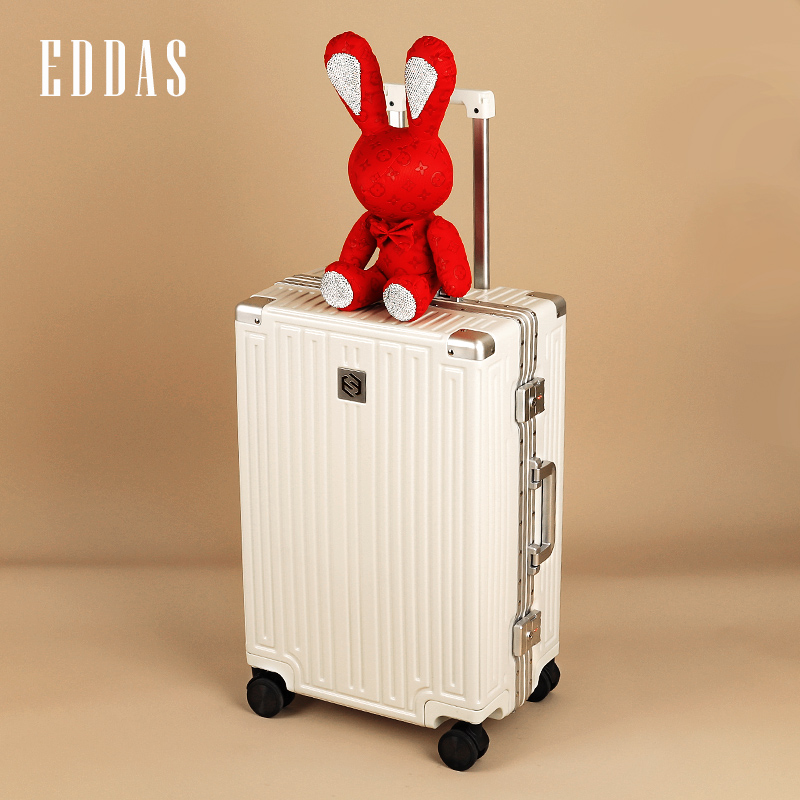 EDDAS2022 new luggage female 20 inch boarding case universal wheel suitcase 24 male aluminum frame trolley case 26