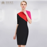 TDET Униформа, цветное длинное элитное искусственное платье для работы