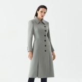 Шерстяной длинный зимний приталенный плащ, шерстяное пальто, куртка, средней длины, увеличенная толщина