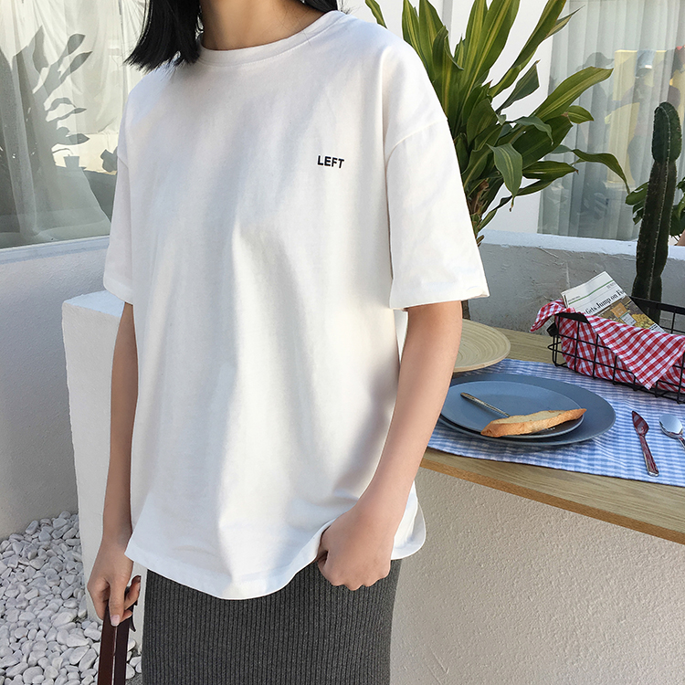 Pure cotton T-shirt women's short-sleeved 2021 summer new Korean version loose large size thin tide wild round neck white top