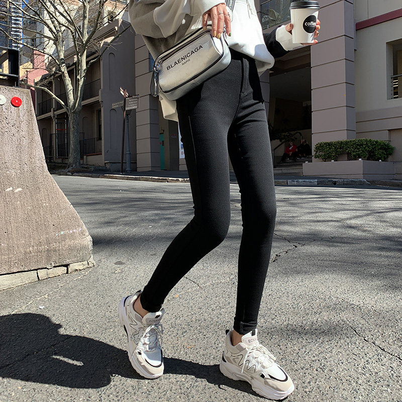 Outerwear spring and summer black pants with small feet 2022 new high waist slimming magic pants leggings women