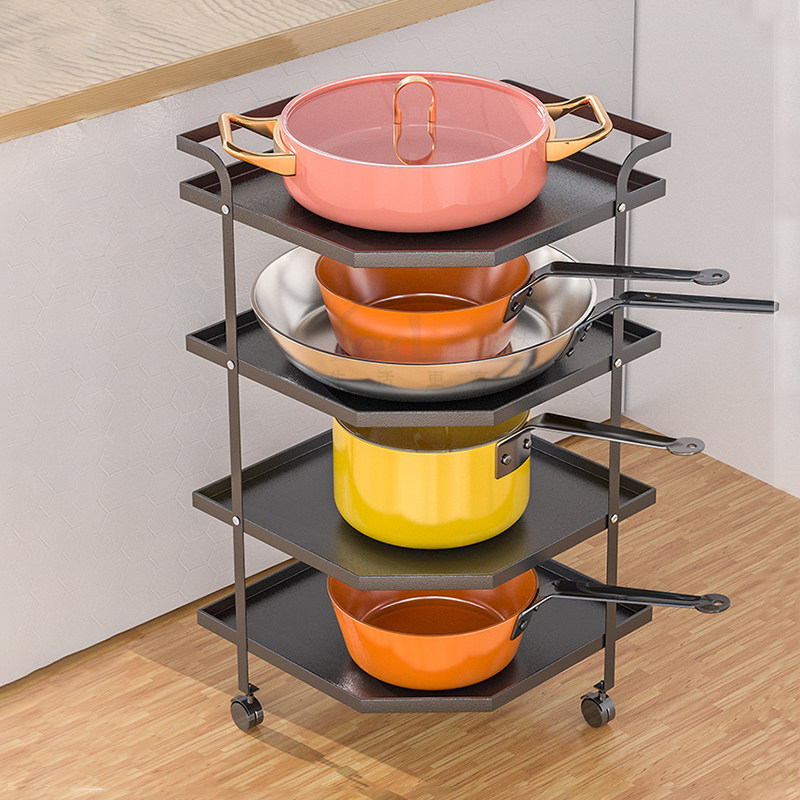 Kitchen pot collection unit sink under cabinet layered multi-layer desktop corner layer of cabinet