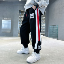 Boy pants spring autumn style 2023 new ocean gas trendy sports pants CUHK childrens autumn clothing Childrens easy guard pants tide