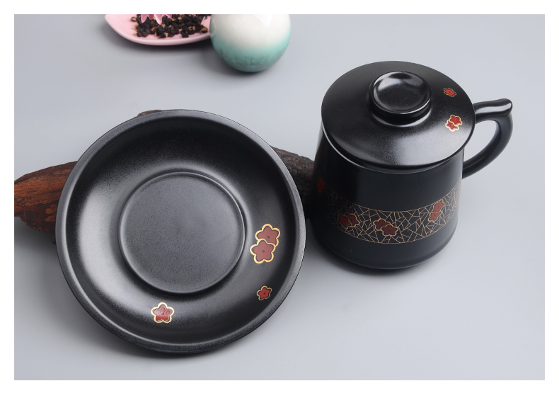 Xiang feng high - capacity ceramic filter with cover the tea cups to separate individual glass cup tea cup master CPU