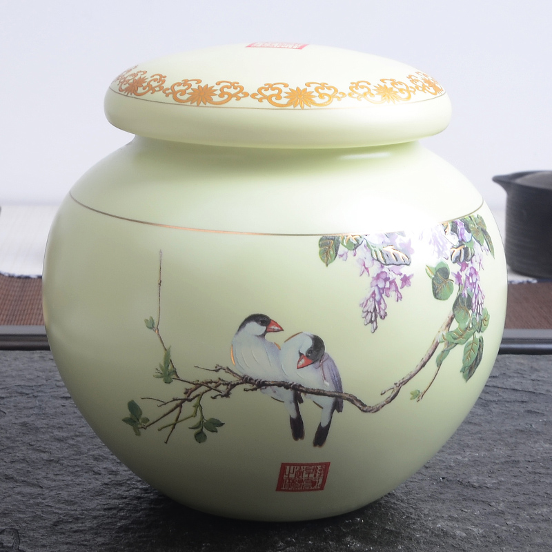 Xiang feng caddy fixings elder brother up storage tanks ceramic POTS celadon pu seal pot wholesale tea packing box set