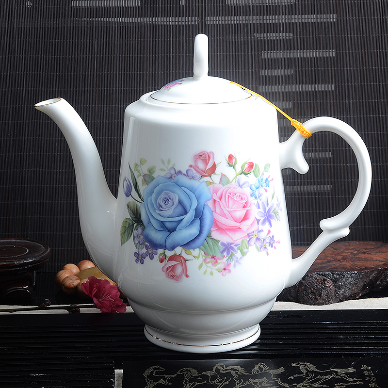 Xiang feng tea ware ceramic teapot large - capacity cold large blue and white porcelain pot teapot coffee pot kettle